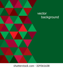 Abstract geometrical cool background with triangles and space for message.