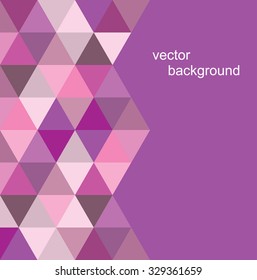 Abstract geometrical cool background with triangles and space for message.