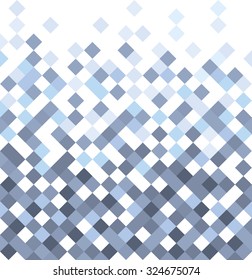 Abstract geometrical cool blue background with triangles and space for message. Vector.