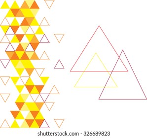 Abstract geometrical cool blue background with triangles and space for message. Vector.