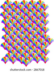 Abstract Geometrical Cool Rainbow Duplicate Tiled Background