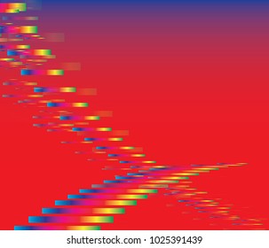 Abstract geometrical  design background. Brochure template  created of colorful shapes on red background. Vector Illustration.