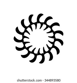 Abstract Geometrical Design Black Vector 