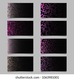 Abstract geometrical diagonal rounded square mosaic pattern business card template background set