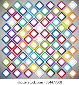 Abstract Geometrical digital art backdrop. Rainbow Texture with colorful rhombes