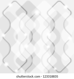 Abstract geometrical element for design in light grey tones