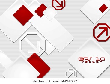 Abstract geometrical elements on the grey backdrop. Vector tech design eps 10