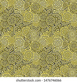 Abstract geometrical floral pattern background wallpaper - color vector graphic with stylized flowers
