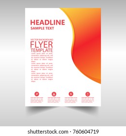 Abstract geometrical flyer background template with vector elements and space for text and images