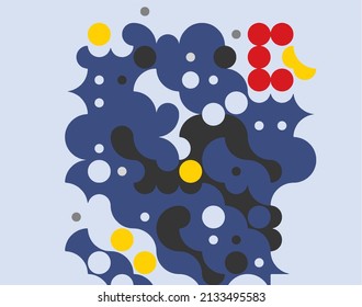 Abstrakte Geometrische generative Computergrafik Illustrationen.Entwürfe, die mit einem Kreis erstellt wurden.