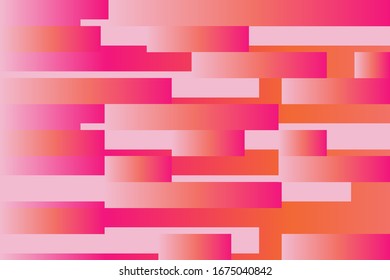 Abstract geometrical glitch gradient background vector design with pink, red and yellow colors