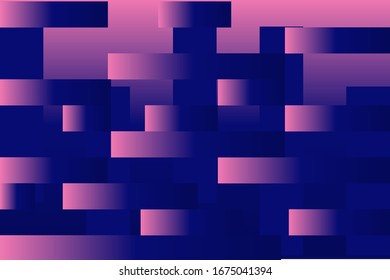 Abstract geometrical glitch gradient background vector design with pink, dark blue and purple colors