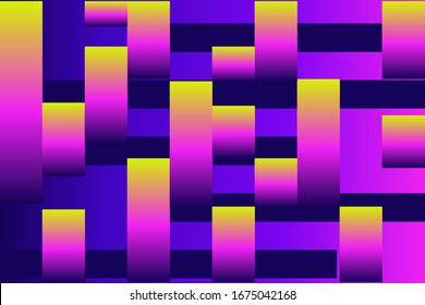 Abstrakte geometrische Gradientenhintergrund Vektorillustration mit rosafarbenen, gelben und violetten Farben