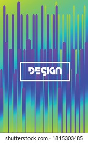 Abstract geometrical glitch gradient cover vector design