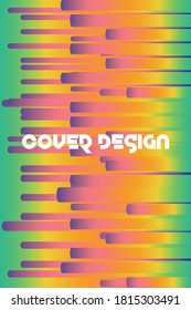 Abstract geometrical glitch gradient cover vector design