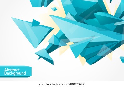 Abstract geometrical green background with space for text. Cropped version