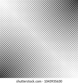 Abstract geometrical halftone dot pattern background - black and white vector graphic design