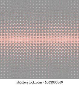 Abstract geometrical halftone dot pattern background - vector graphic design from pink circles on grey background