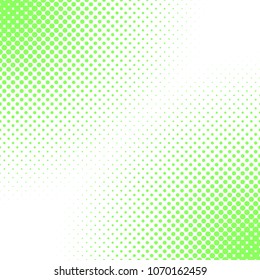 Abstract geometrical halftone dot pattern background - green and white vector graphic design