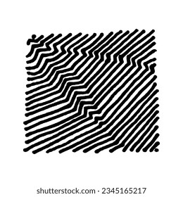 abstract geometrical hand drawing doodle line pattern