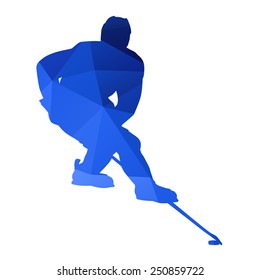 Abstract geometrical hockey player