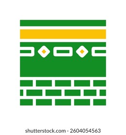 Abstract geometrical holy Kaaba cube structure