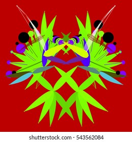 Abstract geometrical illustration. Digital artwork for creative graphic design.