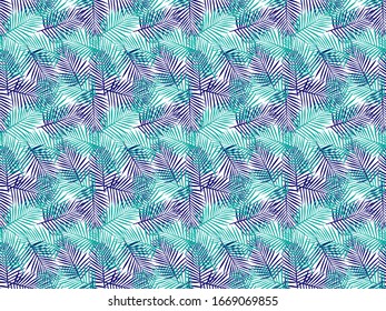 Patrón de hojas geométricas abstractas con fondo blanco
