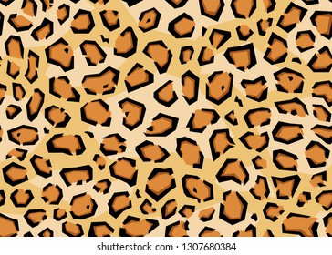 Abstract geometrical leopard pattern. Seamless vector background