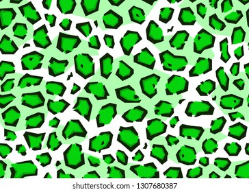 Abstract geometrical leopard pattern. Seamless vector background