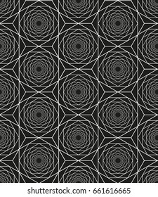 Abstract geometrical linear black and white pattern