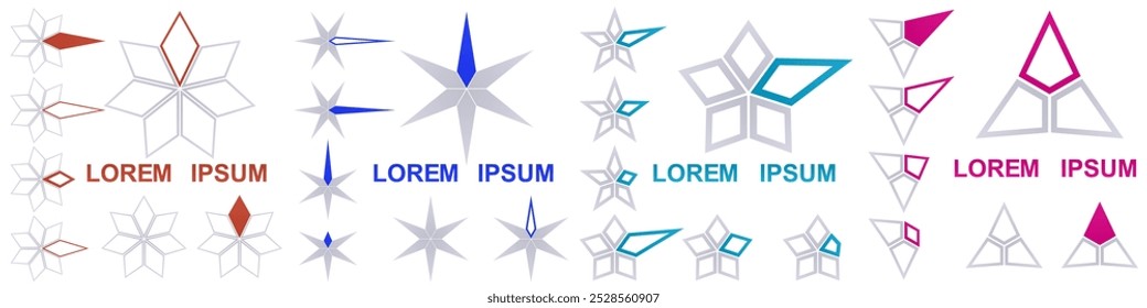 colección de diseño de logotipo geométrico Abstractas