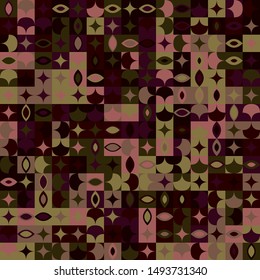Abstract geometrical mosaic pattern background - colorful vector graphic design
