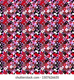 Abstract geometrical mosaic pattern background - colorful vector illustration