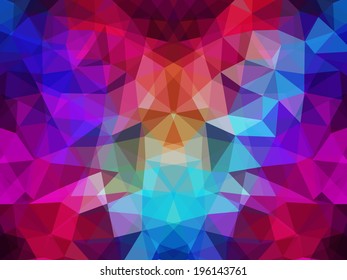 Abstract geometrical multicolored background consisting of bright triangular elements . Vector illustration.