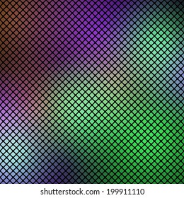 Abstract Geometrical Multicolored Background consisting of square elements with rounded corners, which is placed on a black background. Vector Illustration.