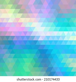 Abstract geometrical multicolored background consisting of bright triangular elements. Vector illustration.