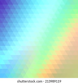 Abstract geometrical multicolored background consisting of bright triangular elements. Vector illustration.