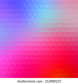 Abstract geometrical multicolored background consisting of bright triangular elements. Vector illustration.