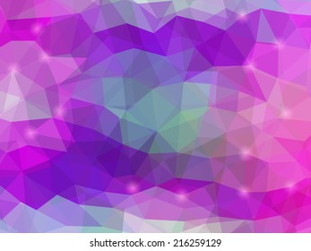 Abstract geometrical multicolored background consisting of triangular elements. Vector illustration.