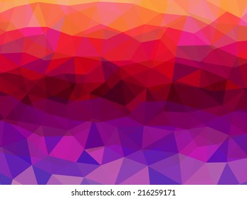 Abstract geometrical multicolored background consisting of triangular elements. Vector illustration.