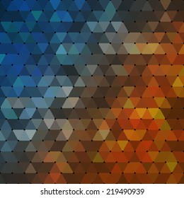 Abstract geometrical multicolored background consisting of triangular elements. Vector illustration.