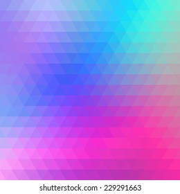 Abstract geometrical multicolored background consisting of bright triangular elements. Vector illustration.