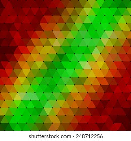 Abstract geometrical multicolored background consisting of triangular elements. Vector illustration.