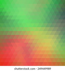 Abstract geometrical multicolored background consisting of bright triangular elements. Vector illustration.