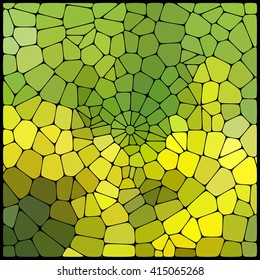 Abstract geometrical multicolored background consisting of geometric elements arranged on a black background. Vector illustration.