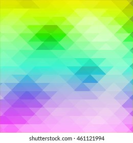 Abstract geometrical multicolored background consisting of bright triangular elements. Vector illustration.
