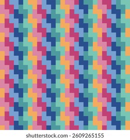 Abstract Geometrical Multicolored Seamless Pattern Colorful Background.