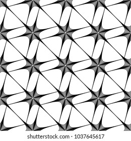 Abstract geometrical pattern/ Black and white lined stars elegant elements background