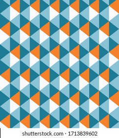 Abstraktes geometrisches Muster, bunter Dreiecke, nahtloses Muster